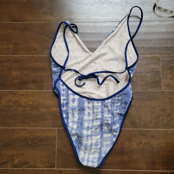 Free People Blue and White One Piece Swimsuit - Picture 3 of 5